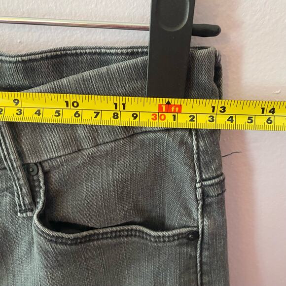 Mother High Waist Looker Ankle Fray Lighting Up Lantern Gray Jeans Women size 25 - Picture 9 of 11